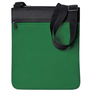 Промо сумка на плечо "Simple"; зеленый; 23х28 см; полиэстер; шелкография