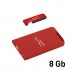 Набор источник "Theta" 4000 mAh + флеш-карта "Case" 8Гб в футляре, прорезиненный красный/черный