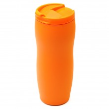 Термокружка с двойной стенкой Softex, оранжевая Термокружка с двойной стенкой Softex, оранжевая