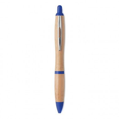 Ручка шариковая из бамбука и пл