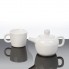 Набор чайный "Вавилон": чайник с чашкой, белый