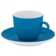 Чайная пара с прорезиненной поверхностью "Манящее прикосновение", синяя