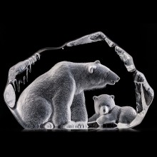 Скульптура "Медведь с медвежонком"