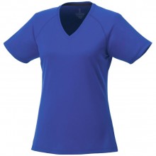 Модная женская футболка Amery с коротким рукавом и V-образным вырезом, синий