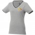 Женская футболка Elbert с коротким рукавом, серый меланж/темно-синий/белый