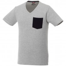 Мужская футболка Gully с коротким рукавом и кармашком, серый/темно-синий