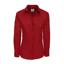 Рубашка женская с длинным рукавом Heritage LSL/women, темно-красная/deep red