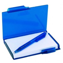Футляр для записей с ручкой "Идея", синий