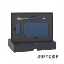Подарочный набор "Камень" с покрытием Softgrip на 3 предмета, синий