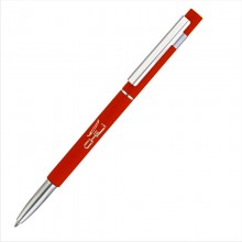 Ручка шариковая "Star", красный, прорезиненная поверхность
