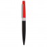 Ручка шариковая "Peri", черный/красный, прорезиненная поверхность