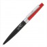 Ручка шариковая "Peri", черный/красный, прорезиненная поверхность