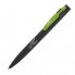 Ручка шариковая "Lip", черный/зеленое яблоко, прорезиненная поверхность