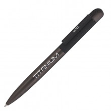 Ручка шариковая "Jupiter", титаниум/черный прорезиненный