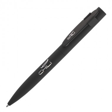 Ручка шариковая "Lip", черный, прорезиненная поверхность