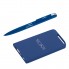 Набор ручка + источник энергии 4000 mAh в футляре, прорезиненный темно-синий