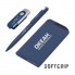 Набор ручка + флеш-карта 8Гб + зарядное устройство 4000 mAh в футляре, softgrip