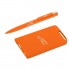 Набор ручка + источник энергии 4000 mAh в футляре, прорезиненный оранжевый