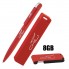 Набор ручка + флеш-карта 8Гб + источник энергии 2800 mAh в футляре, красный