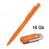 Набор ручка + флеш-карта 16 Гб в футляре, оранжевый