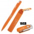 Набор ручка + флеш-карта 16Гб + источник энергии 2800 mAh в футляре, оранжевый