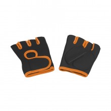 Перчатки для фитнеса "Рекорд", черный/оранжевый, размер XL