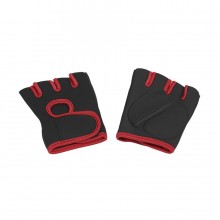 Перчатки для фитнеса "Рекорд", черный/красный, размер XL