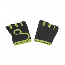 Перчатки для фитнеса "Рекорд", черный/зеленое яблоко, размер XL