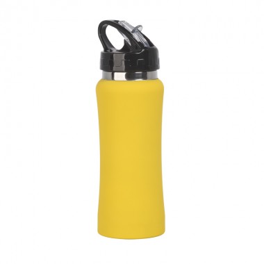 Бутылка спортивная "Индиана" с прорезиненной поверхностью, желтая