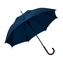 Зонт-трость с деревянной ручкой "Денди", темно-синий