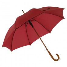 Зонт-трость с деревянной ручкой "Денди", бордовый