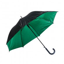Зонт-трость "Лондон" двухслойный, черный/зеленый