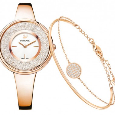 Комплект Crystalline: часы наручные, браслет