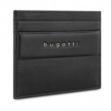 Портмоне для кредитных карт BUGATTI НОМ | NOME, с защитой данных RFID, черное, натуральная воловья кожа, 10,2х0,3х8,2 см Портмоне для кредитных карт BUGATTI НОМ | NOME, с защитой данных RFID, черное, натуральная воловья кожа, 10,2х0,3х8,2 см