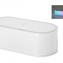 Ночник с беспроводной зарядкой и RGB подсветкой Miracle, 15 Вт Ночник с беспроводной зарядкой и RGB подсветкой Miracle, 15 Вт