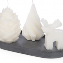 Набор свечей на подставке New year