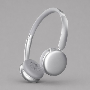 Беспроводные накладные наушники Stereo Light, BT 5.4, 300 мАч, cеребристый, Deppa