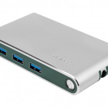 Хаб 8-в-1 Type-C Hermes, USB 3.0 x 3, Type-C PD, HDMI, LAN, картридер