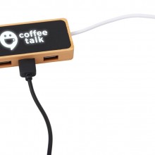 USB хаб с подсветкой лого Reedia S5, 3*USB, 1*Type C, бамбук, черный USB хаб с подсветкой лого Reedia S5, 3*USB, 1*Type C, бамбук, черный