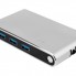 Хаб 8-в-1 Type-C Hermes, USB 3.0 x 3, Type-C PD, HDMI, LAN, картридер