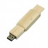 USB 2.0- флешка на 64 Гб прямоугольной формы с раскладным корпусом