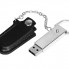 USB 2.0- флешка на 8 Гб в массивном корпусе с кожаным чехлом
