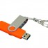 USB 2.0- флешка на 8 Гб с поворотным механизмом и дополнительным разъемом Micro USB