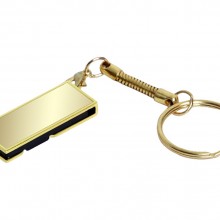USB-флешка на 32 Гб с поворотным механизмом и зеркальным покрытием