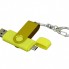 USB 2.0- флешка на 8 Гб с поворотным механизмом и дополнительным разъемом Micro USB