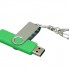 USB 2.0- флешка на 8 Гб с поворотным механизмом и дополнительным разъемом Micro USB