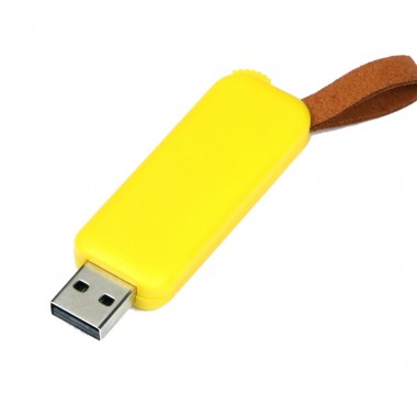 USB 2.0- флешка промо на 16 Гб прямоугольной формы, выдвижной механизм