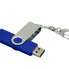 USB 2.0- флешка на 64 Гб с поворотным механизмом и дополнительным разъемом Micro USB