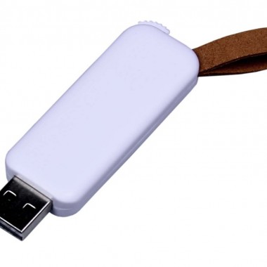 USB 2.0- флешка промо на 32 Гб прямоугольной формы, выдвижной механизм