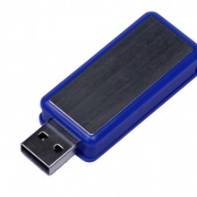 USB 3.0- флешка промо на 32 Гб прямоугольной формы, выдвижной механизм
